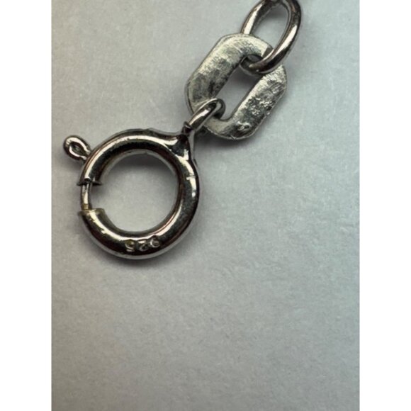 Estate Sterling Silver 925 Cross Necklace w/ Diamond Accents 18” Chain 2.0g - Picture 6 of 12